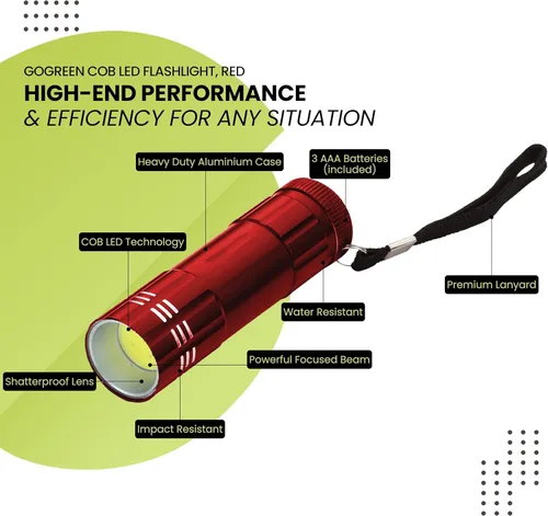 Vista 4 de GoGreen Power GG-113-COBRD 9 - Linterna LED, color rojo