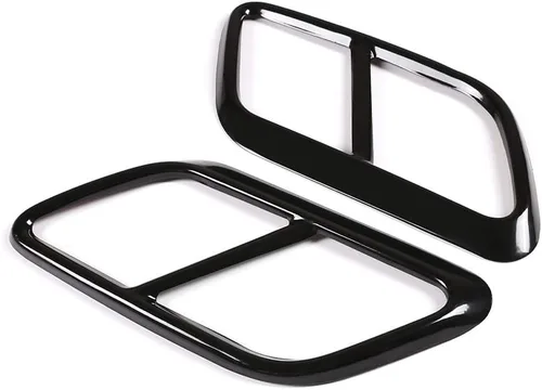 Vista 4 de Tubería de acero inoxidable salida escape cola marco cubierta 2 unids para Land Rover Range Rover Velar 2017 2018 2019 Auto Accesorios