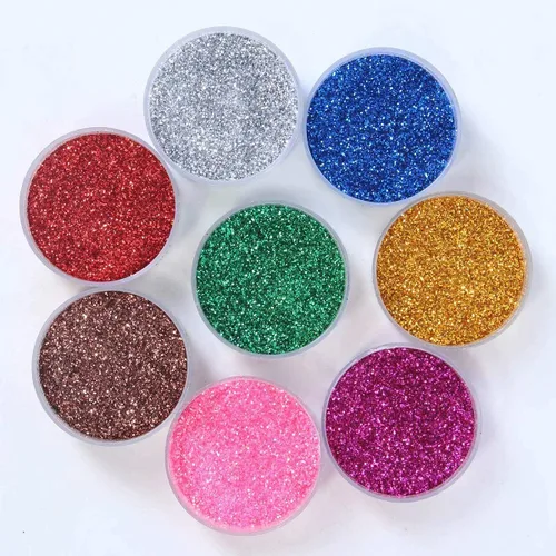 Vista 2 de Brillantina fina de 24 colores, para manualidades, DIY, maquillaje, para la cara o las uñas o el pelo, para los ojos o los labios, de resina