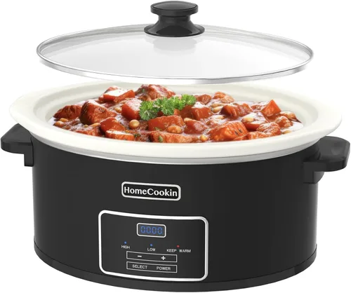 Vista 16 de HOMECOOKIN olla de cocción lenta programable de 6 cuartos de galón, electrodomésticos de cocina, pequeño electrodoméstico de cocina perfecto