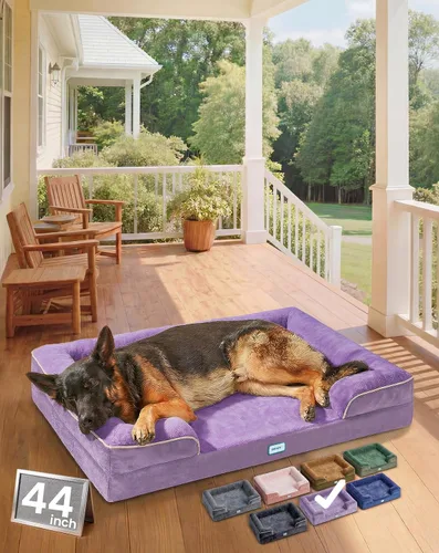 Vista 14 de OhGeni Cama ortopédica refrescante para perro, sofá refrescante para mascotas grandes con espuma viscoelástica, lavable a máquina, funda extraíble