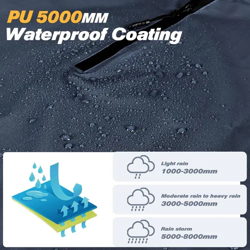Vista 2 de Anyoo Poncho de lluvia impermeable para bicicleta, capas de lluvia, ligeras, compactas, reutilizables, para adultos