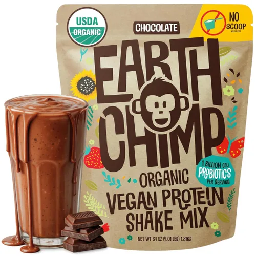Vista 10 de EarthChimp Proteína Vegana Orgánica en Polvo - con Probióticos - Sin OMG, Sin Lácteos, Sin Suero, Proteína en Polvo a Base de Plantas para Mujeres