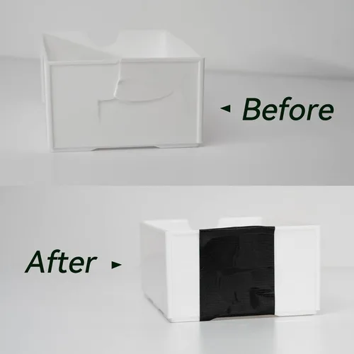 Vista 6 de Reniteco Cinta adhesiva negra: 2 pulgadas x 45 yardas, impermeable y para todo tipo de clima, sin residuos, resistente a los rayos UV, resistente