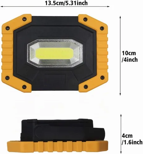 Vista 5 de T-SUN Luz de trabajo LED recargable, 30W 2000LM COB Utility Light,2 Pack 6000K-30W-COB