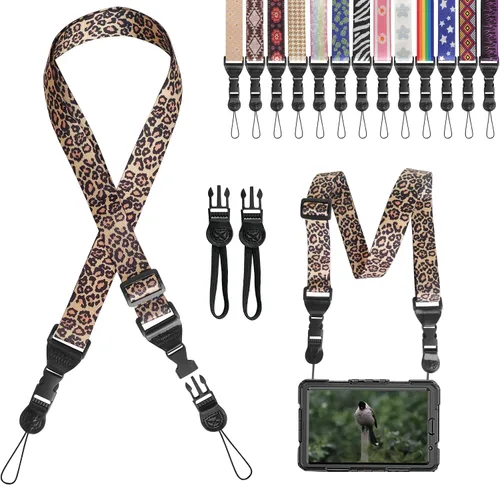 Vista 16 de Correa de hombro ajustable Gowjaw: Correa de nylon cómoda para iPad/Samsung Tablet con lanyard para el cuello, funda para iPad/cámara/binoculares