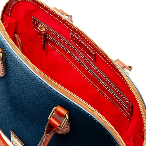 Vista 3 de Dooney & Bourke - Bolsa de cuero texturizado y zíper, funciona como bolsa de mano, monedero, bandolera