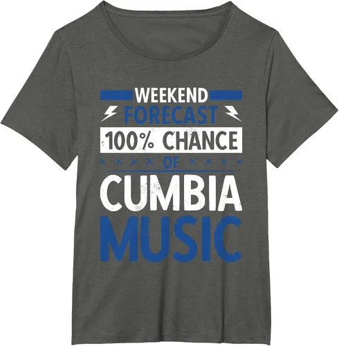 Vista 9 de Weekend Forecast Cumbia Music T-Shirt