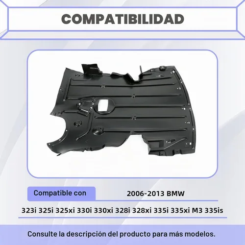 Vista 4 de HECASA Protector de salpicadero frontal compatible con BMW 323i 325i 325xi 330i 330xi 328i 328xi 335i 335xi 3.0L M3 4.0L 335is de 2006-2013