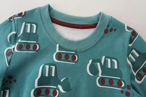 Vista 3 de Bumeex Sudadera de manga larga de algodón con cuello redondo para bebé niño 1-7T