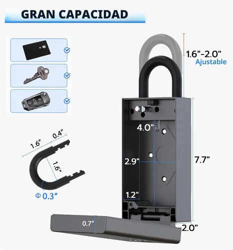 Vista 6 de eLinkSmart - Caja de bloqueo para llaves con código, huella digital