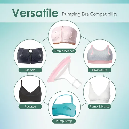 Vista 12 de 9mm Maymom MyFit Shields, Serie Pano; Compatible con el extractor de leche Medela PersonalFit, Freestyle, Harmony, Maxi, Conector Freestyle Flex