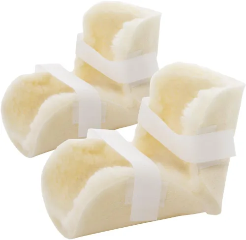 Vista 2 de Essential Medical Supply Sheepette Protectores de Codo con Correa de Gancho y Bucle - Cubierta de Forro Polar de Piel de Oveja Sintética Definitivo