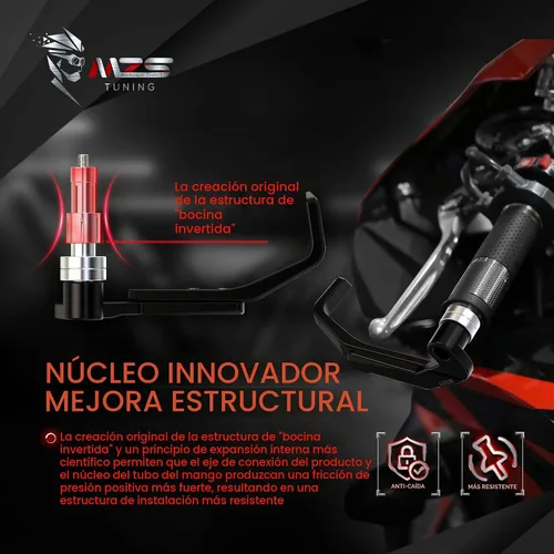 Vista 5 de MZS - Protectores de palanca de motocicleta, 7/8 de aluminio para freno de embrague