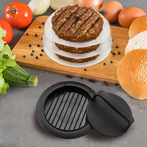 Vista 6 de Prensa para Hamburguesas, Prensa de Hamburguesa Redonda Antiadherente, Accesorios para Hamburguesas Rellenas, Prensa para Hamburguesas Aplastadas