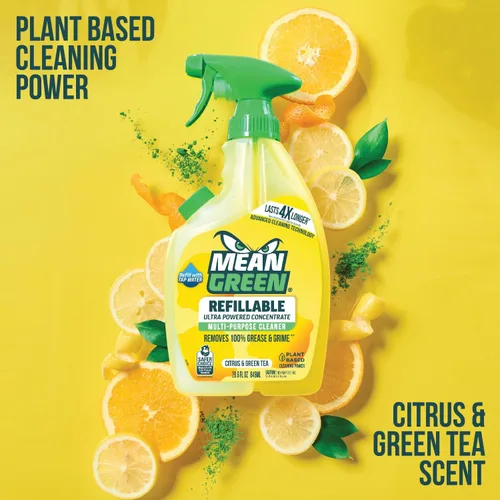Vista 5 de Mean Green Recargable Ultra Potenciado CONCENTRADO Limpiador Multiusos, Cítricos y Té Verde, 420 ml
