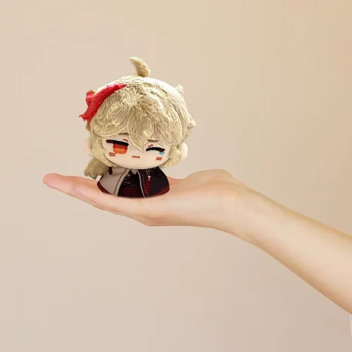 Vista 5 de CALEMBOU Llavero de peluche de anime para mochila, figura de felpa de Chibi de 4 pulgadas, peluche de Al Haitham Kaveh Kazuha para fanáticos (kazuha)