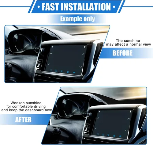 Vista 7 de Cubierta de tablero de instrumentos compatible con Chevy Trax 2017-2020, poliéster duradero negro cubierta delantera