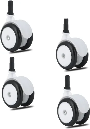 Vista 10 de Baby Walker - Juego de 4 ruedas de goma de plástico, universales (A-Negro)