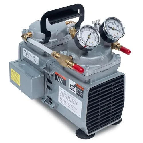 Vista 2 de Cole-Parmer Bomba de vacío de alta capacidad, sin indicadores; 1.1 cfm, 24.0 (in) Hg, 220/240 VCA