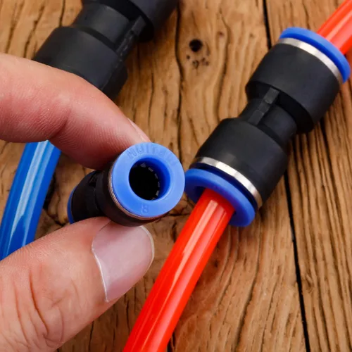 Vista 6 de Honoson 40 conectores de empuje rectos, accesorios de empuje para conectar, conectores neumáticos de liberación rápida, accesorios de línea de aire