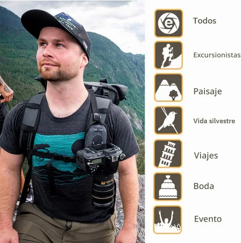 Vista 4 de Cotton Carrier CCS G3 Sistema de arnés de cámara para una cámara, gris, CCS G3 Strapshot