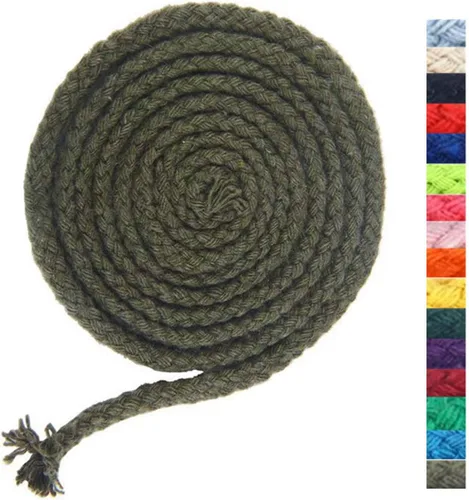 Vista 11 de Cuerda de macramé de 5 mm * 295 pies, cuerda de algodón natural de 8 hebras trenzadas para manualidades, hilo de algodón para tejer, para colgar
