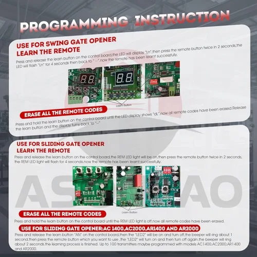 Vista 5 de 1 para LM123 Aleko Gate Opener Remote 3-Years Garantía