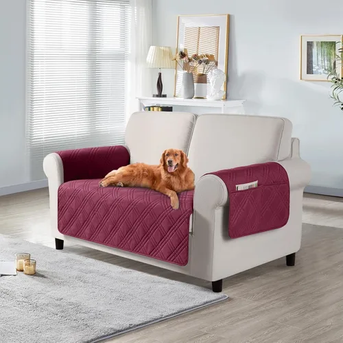 Vista 9 de TAOCOCO Fundas impermeables para silla para mascotas y perros con respaldo antideslizante, fundas para asiento de silla con bolsillo lateral