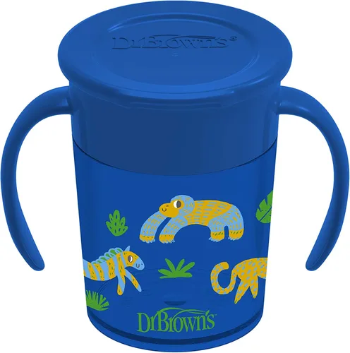 Vista 12 de Dr. Brown's Milestones™ Cheers360™ Taza, azul, de 7 oz (Paquete de 3)