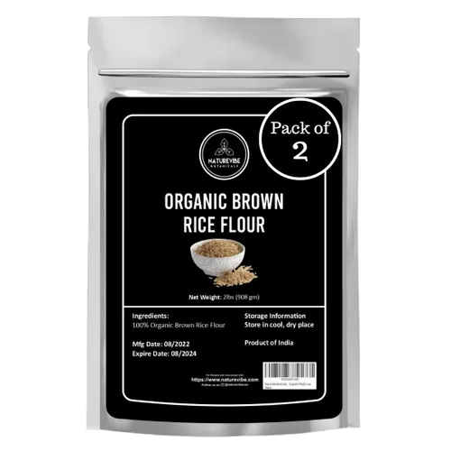 Vista 9 de Naturevibe Botanicals Harina de Arroz Integral 5 lb Harina Sin Gluten de Grano Entero Finamente Molida, Sin OGM Ideal para Hornear, Rotis