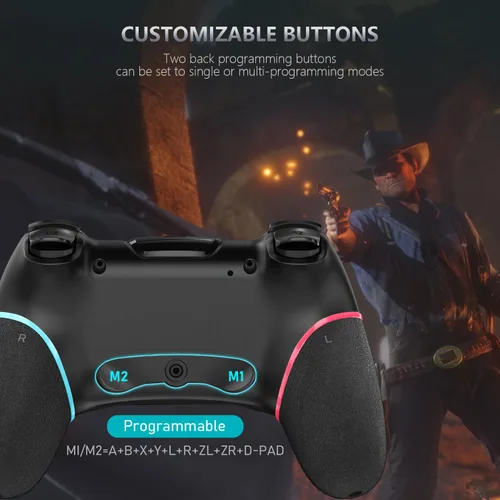 Vista 3 de ASTARRY Switch Controller Wireless Switch Pro Controller Compatible with SwitchSwitch LiteSwitch OLED Programmable Remote Gamepad Joystick with