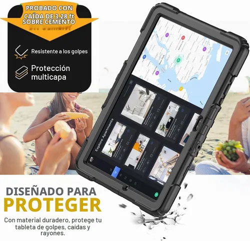 Vista 7 de HXCASEAC Funda para Samsung Galaxy Tab S11 (2025) de 11 pulgadas, diseño a prueba de golpes con protector de pantalla/correa de mano/soporte para S