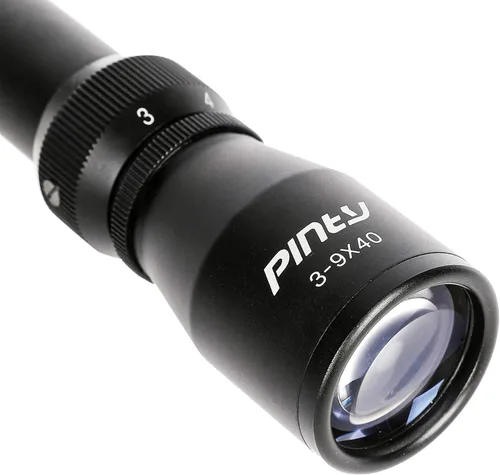 Vista 4 de PINTY 3-9x40 Rifle Scope with Red/Green Illuminated Reticle & Rangefinder, Multicoated Lens with Mounts for Picatinny Rail