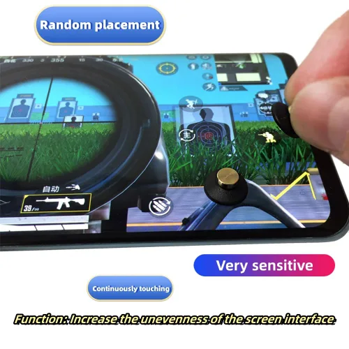 Vista 4 de 10 Pieces Phone Game Joystick Kits,6 Touch Screen Button Joystick Mobile Controller for phone tablet,4 Anti-Sweat Gaming Finger Gloves for game