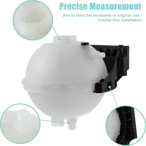 Vista 3 de X AUTOHAUX Tanque de depósito de expansión de recuperación de radiador de refrigerante 17137609469 para BMW 228i Base 2.0L L4 - Gas 2014-2016