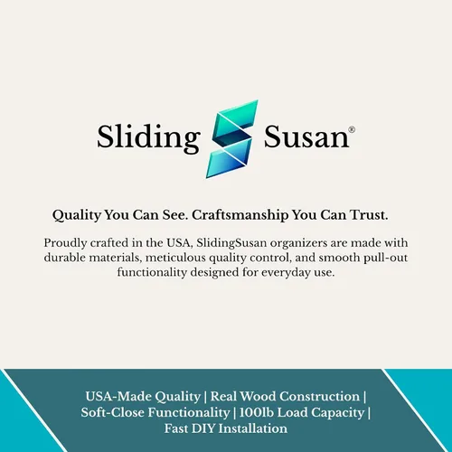 Vista 9 de SlidingSusan Organizador de cajones extraíbles para armarios, estantes deslizantes de cierre suave para cocina, despensa, baño y organización