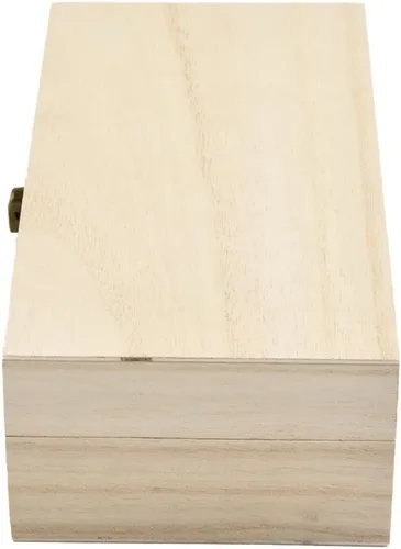 Vista 7 de Cajas de almacenamiento rectangulares de madera, caja de madera retro, caja de regalo abatible, cajas de regalo de madera rústica, para aficiones