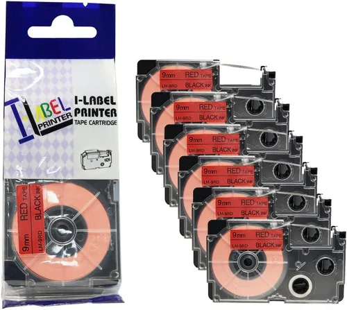 Vista 4 de LW cintas compatibles 3/8" Series label-it cintas, Negro y azul