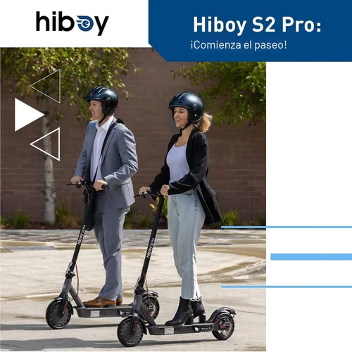 Vista 7 de Hiboy S2 Pro Electric Scooter, 500W Motor, 10" Solid Tires, 25 Miles Range 19 Mph Folding Commuter Electric Scooter for Adults with Double Braking
