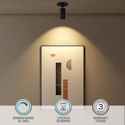 Vista 6 de LEONLITE Paquete de 2 focos de techo LED 5CCT con caja de conexiones