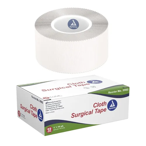 Vista 2 de Dynarex Cinta quirúrgica de tela hipoalergénica 1 x 10 yardas, 144/caja