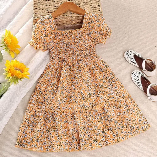 Vista 3 de Vestido de verano para niña pequeña, vestido de regreso a la escuela, ropa de otoño para niñas, ropa de niña, vestido negro, vestido de jardín