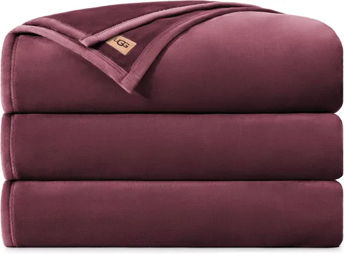 Vista 70 de UGG Coco - Manta acogedora para sofá y cama, 50 x 70 pulgadas, color negro (tinta)