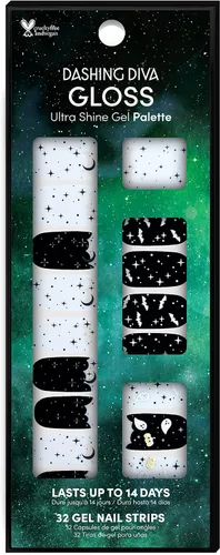 Vista 6 de Dashing Diva - Tiras de uñas de gel brillantes de Halloween con brillo en la oscuridad - Boo Crew Sin rayos UV, de larga duración, lindas
