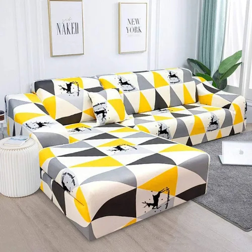 Vista 24 de IMYOGI Fundas de sofá de alta elasticidad, funda de sofá elástica con patrón de elastano, fundas de sofá de dos plazas, 1 pieza, protector de perro
