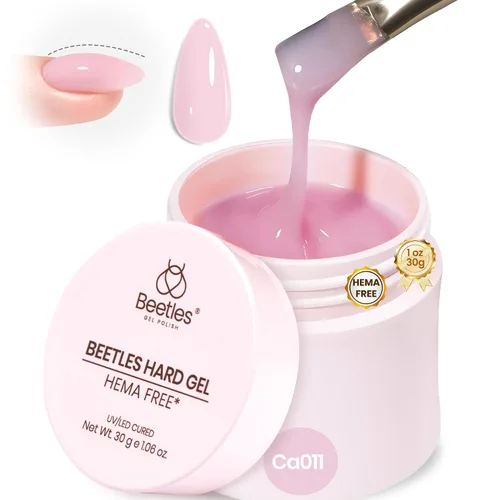 Vista 28 de Beetles Kit de Gel Duro para Uñas Clásico Neutro 3 Colores 9 en 1 Extensión de Uñas Esculpido de Alta Dureza para Profesionales de Salón Gel