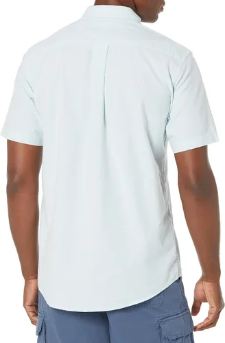 Vista 3 de Tienda Essentials Camisa Oxford de manga corta con bolsillo para hombre