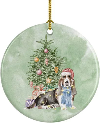 Vista 30 de Caroline's Treasures Bulldog, Bulldog inglés #2 y árbol de cerámica adorno colgante para árbol de Navidad, decoración colgante para el hogar