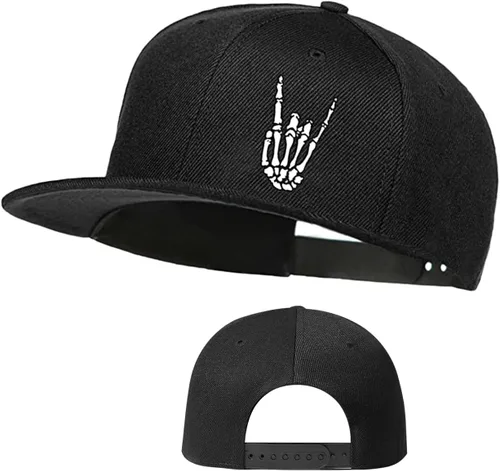 Vista 12 de Sombrero de skate con diseño de calavera para hombre, mochila a presión, gorras y gorras de béisbol para niños, hip hop